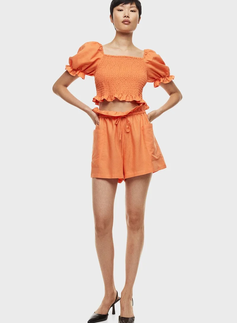 H&M Pocket Detail High Waist Shorts